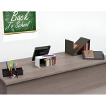 DISPLAY METALIC DUAL PENTRU EXPUNERE IN VITRINE 16 X 34 X 16 CM NEGRU MAT - imagine 5