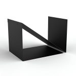 DISPLAY METALIC PENTRU EXPUNERE IN VITRINE, CU 2 COMPARTIMENTE NEGRU MAT