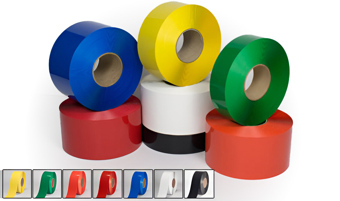 184501.0006-2 BANDA ADEZIVA PARDOSEALA MEANLEAN 60M X H7.5CM GALBENA - imagine 1