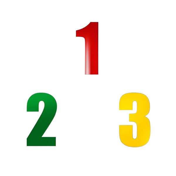 BANDA ADEZIVA LITERE 20.5 CM GALBENA KIT 25BUC