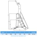 SCARA CU 4 TREPTE 1230X550 MM H1000 MM CU BALUSTRADA H1600 MM - imagine 2