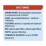 SCARA CU 7 TREPTE 1330X530 MM H1750 MM CU PLATFORMA - imagine 4