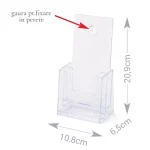 SUPORT PLEXIGLAS PT PLIANTE 1/3 A4 11X22 CM , PT. TEJGHEA / MASA SAU PERETE - imagine 3