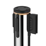 COLOANA LIMITARE ACCES 92 CM , DIAMETRU 63 MM ,BAZA CROM SI BANDA NEAGRA 230 CM - imagine 2