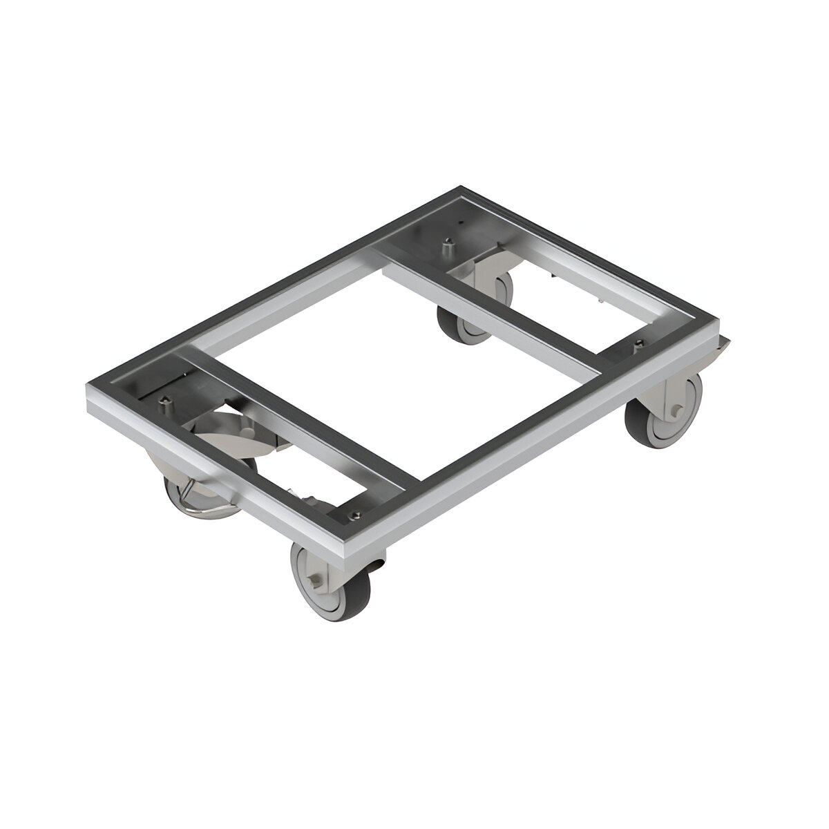 187021.0006 BAZA METALICA CU ROTI PT. TRANSPORT / MANIPULARE LAZI CU MARFA SP09 65X39X17 CM - imagine 1