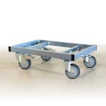 BAZA METALICA CU ROTI PT. TRANSPORT / MANIPULARE LAZI CU MARFA SP09 65X39X17 CM - imagine 3