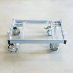 BAZA METALICA CU ROTI PT. TRANSPORT / MANIPULARE LAZI CU MARFA SP09 65X39X17 CM - imagine 5