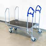 CARUCIOR TIP PLATFORMA TRANSPORT MARFA 650X1340 X1130H 400KG ZINCAT 4 MANERE - imagine 2