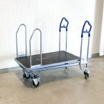 CARUCIOR TIP PLATFORMA TRANSPORT MARFA 650X1340 X1130H 400KG ZINCAT 4 MANERE - imagine 3