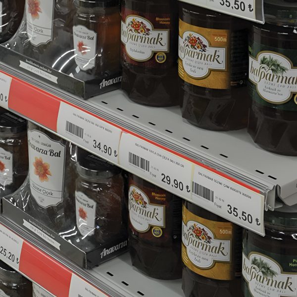 PROFIL - BANDA SUPORT PRET PVC TRANSPARENTA PENTRU POLITE RAFT STANDARD MAGAZIN