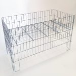 COS DE SARMA PLIABIL / BOXPALET METALIC CU PICIOARE 60X120X75 CM GALVANIZAT - imagine 2