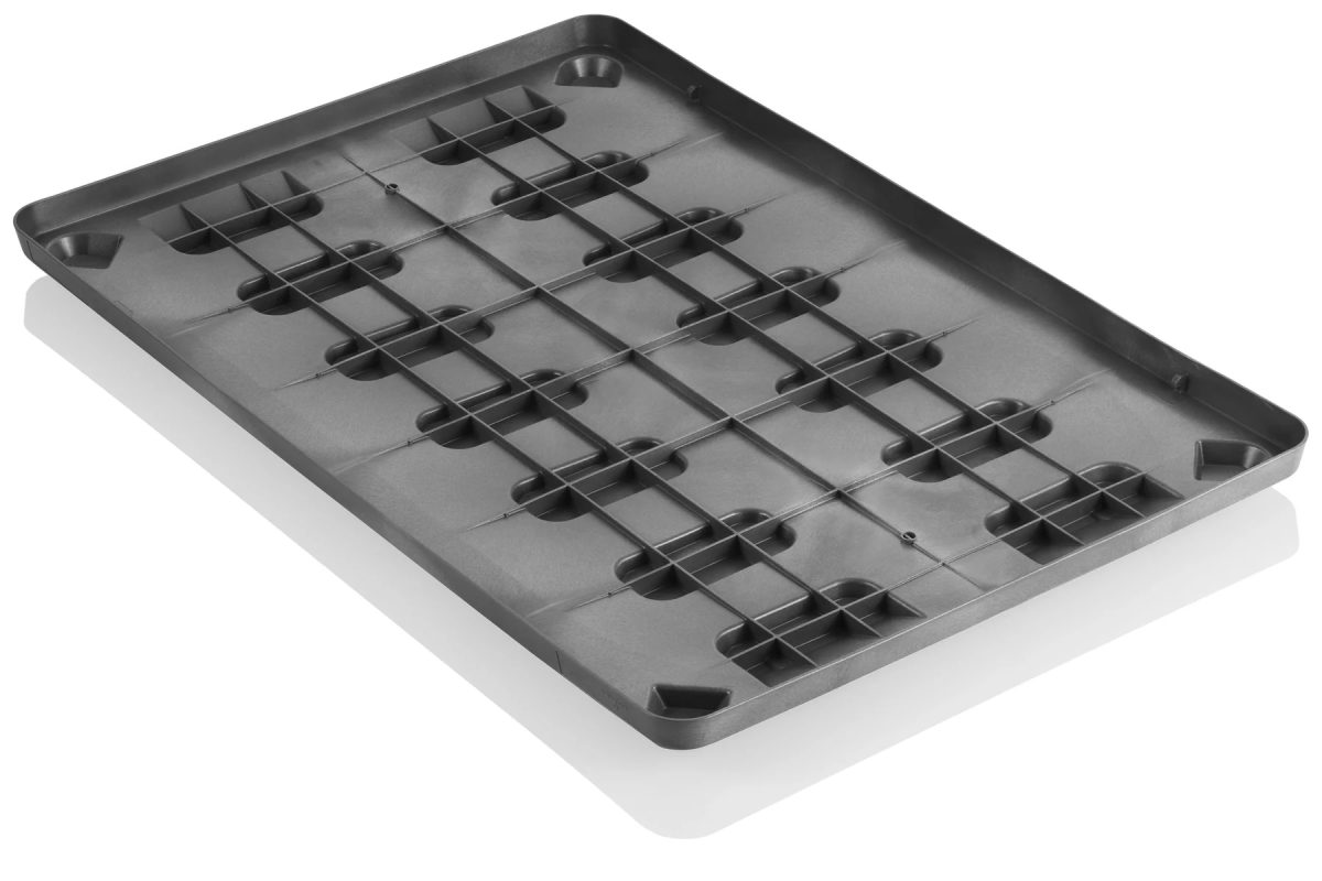 CAPAC BOX PALET PLASTIC CB1 1200X800X8 MM HDPE GRI - imagine 3
