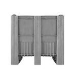 BOX PALET PLASTIC CB1 PE 1200X800X740 MM GRI DESCHIS - imagine 2