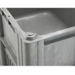 BOX PALET PLASTIC CB1 PE 1200X800X740 MM GRI DESCHIS - imagine 4