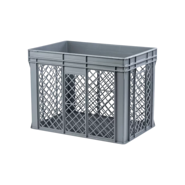 LADA EURO GRI 600X400X450MM BAZA SI LATURI PERFORATE+MANERE