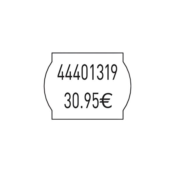 ETICHETE AUTOCOLANTE ALB PT. PISTOL ETICHET. CU IMPRIMARE PE 2 RAND (7500 BUC)