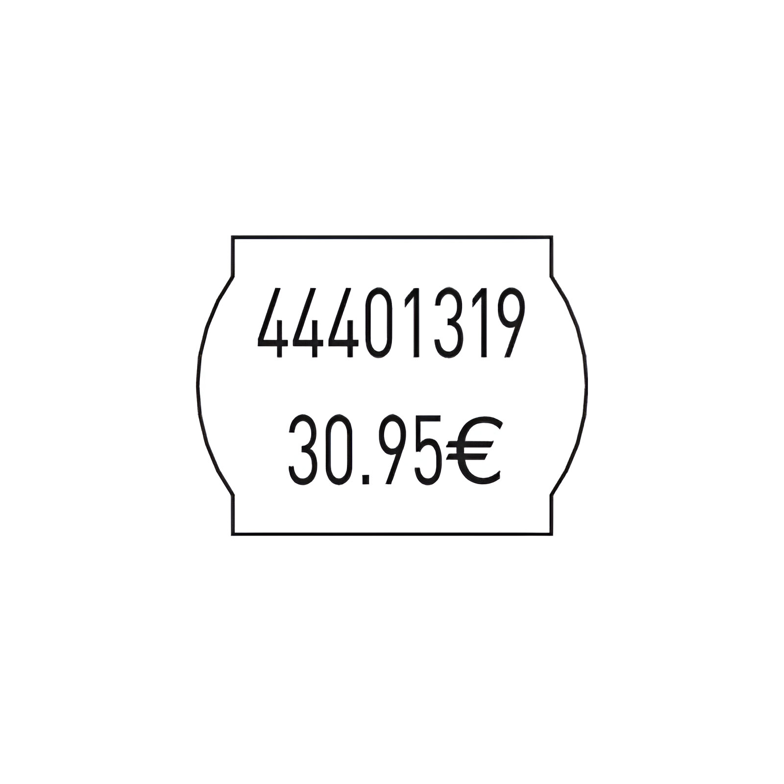 220600.0022 ETICHETE AUTOCOLANTE ALB PT. PISTOL ETICHET. CU IMPRIMARE PE 2 RAND (7500 BUC) - imagine 1