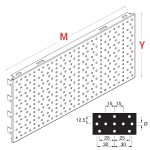 PANOU PERFORAT PENTRU SCULE 100X40 CM ALB RAL 9001 - imagine 3