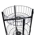 COS SARMA ROTUND PT PROMOTII, DEMONTABIL PE 2 NIVELURI NEGRU H85 CM DIAM. 50 CM - imagine 2