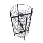 COS SARMA ROTUND PT PROMOTII, DEMONTABIL PE 3 NIVELURI NEGRU H110 CM DIAM. 50 CM - imagine 3