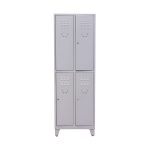 VESTIAR METALIC H1800X600X450 MM CU 2 CANATE, 4 USI GRI RAL 9006