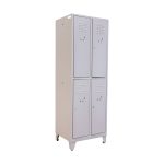 VESTIAR METALIC H1800X600X450 MM CU 2 CANATE, 4 USI GRI RAL 9006 - imagine 2