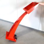 STAND PT. CATALOAGE /REVISTE H 170 CM METALIC ROSU RAL 2002 - imagine 4