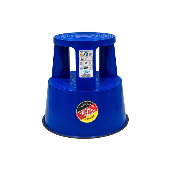 TABURET - SCARA CU 2 NIVELURI H40 CM 150KG ALBASTRU CU ROTI