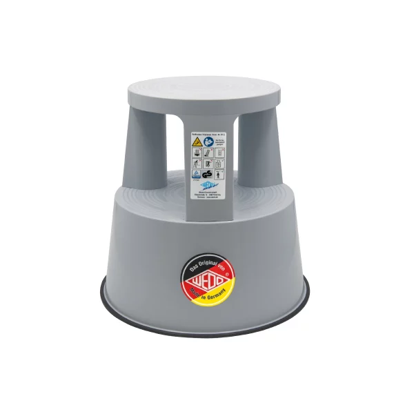 TABURET - SCARA CU 2 NIVELURI H40 CM 150KG GRI CU ROTI