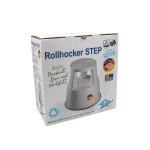 TABURET - SCARA CU 2 NIVELURI H40 CM 150KG GRI CU ROTI - imagine 3