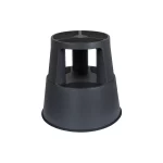 TABURET - SCARA CU 2 NIVELURI H40 CM 150KG ANTRACIT CU ROTI - imagine 2
