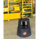 TABURET - SCARA CU 2 NIVELURI H40 CM 150KG ANTRACIT CU ROTI - imagine 4