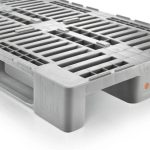 PALET PLASTIC H1 PE 1200X800X160 MM CU MARGINE 7 MM GRI - imagine 3