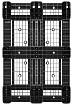 PALET PLASTIC D1 PE ECO 1200X800X150 MM NEGRU - imagine 2