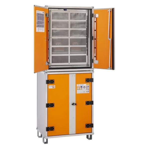 DULAP METALIC ANTIFOC DEPOZITARE BATERII 80X66X213 CM + PICIOARE