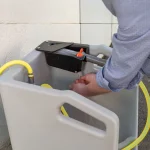 INSTALATIE DE CURATAT CIZME CU PERII SI TAVA COLECTOARE PT.APA MURDARA - imagine 2