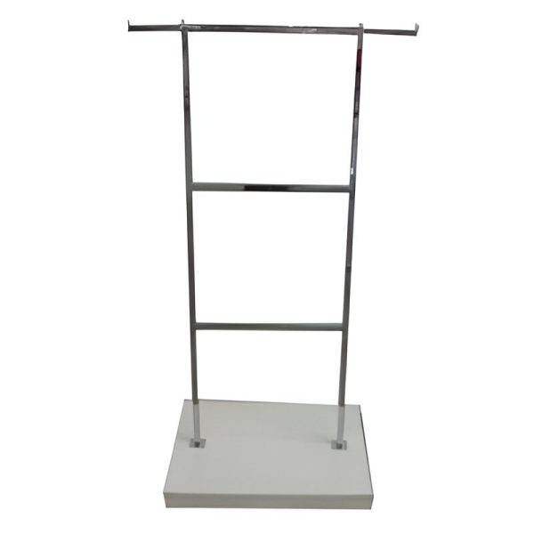 STATIV UMERASE METAL CROMAT 50X63X140 CM CU BAZA PAL ALB