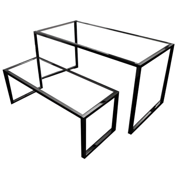 CADRU SCHELET MASA METALIC NEGRU 80X160X80 CM
