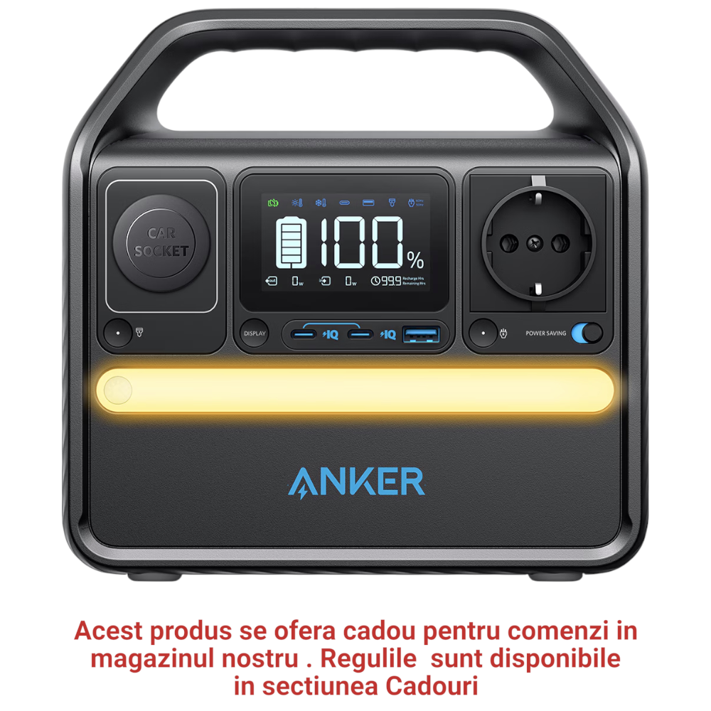 852099.2005 STATIE INCARCARE ANKER POWERHOUSE 522 A1721311, 299WH, 300W, PRIZA AUTO, NEGRU - imagine 1
