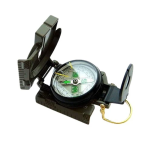 BUSOLA METALICA IDEALLSTORE, WORLD SEEKER, 17 CM, LUPA INCLUSA, VERDE - imagine 2