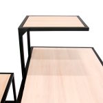 MASA PT.PREZENTARE PRODUSE 80X160X80 CM,CADRU METALIC NEGRU, BLAT ARTAR - imagine 3