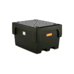 CONTAINER IBC 1100LT/1500 KG PE CU GRATAR PE 162X117X88 CM - imagine 2