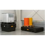 CONTAINER IBC 1100LT/1500 KG PE CU GRATAR PE 162X117X88 CM - imagine 3