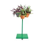 COLOANA H1023 STAND FLORI CU BAZA 500X500MM 4 ROTI VERDE RAL 6029 - imagine 3