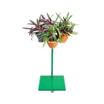 COLOANA H1023 STAND FLORI CU BAZA 500X500MM 4 ROTI VERDE RAL 6029 - imagine 4