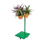 COLOANA H1023 STAND FLORI CU BAZA 500X500MM 4 ROTI VERDE RAL 6029 - imagine 5