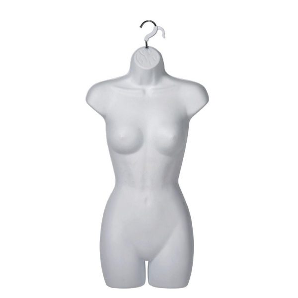 BUST FEMININ FARA BRATE, ALB, 42X16X80 CM , CU CARLIG PT. AGATAT