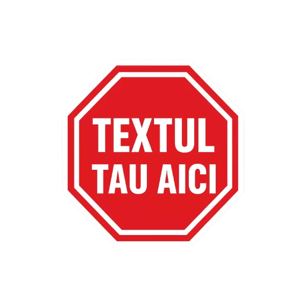 SEMN OCTOGONAL DURASTRIPE "TEXTUL TAU" PERSONALIZABIL 30,5 CM