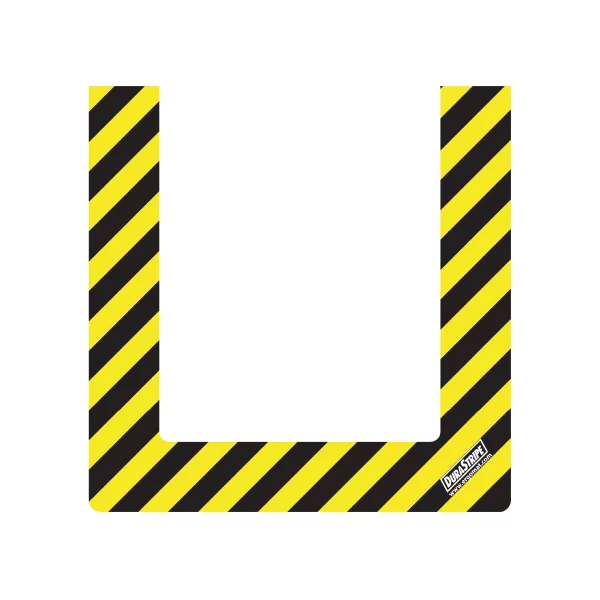 RAMA ADEZIVA PARDOSELI INDUSTRIALE 5CM GALBEN/NEGRU TIP HAZARD A5 15 BUCATI